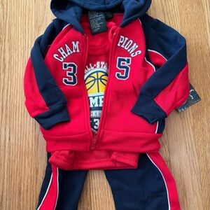 Baby Boys 3-Piece Basketball Matching  Set Size 12 Months